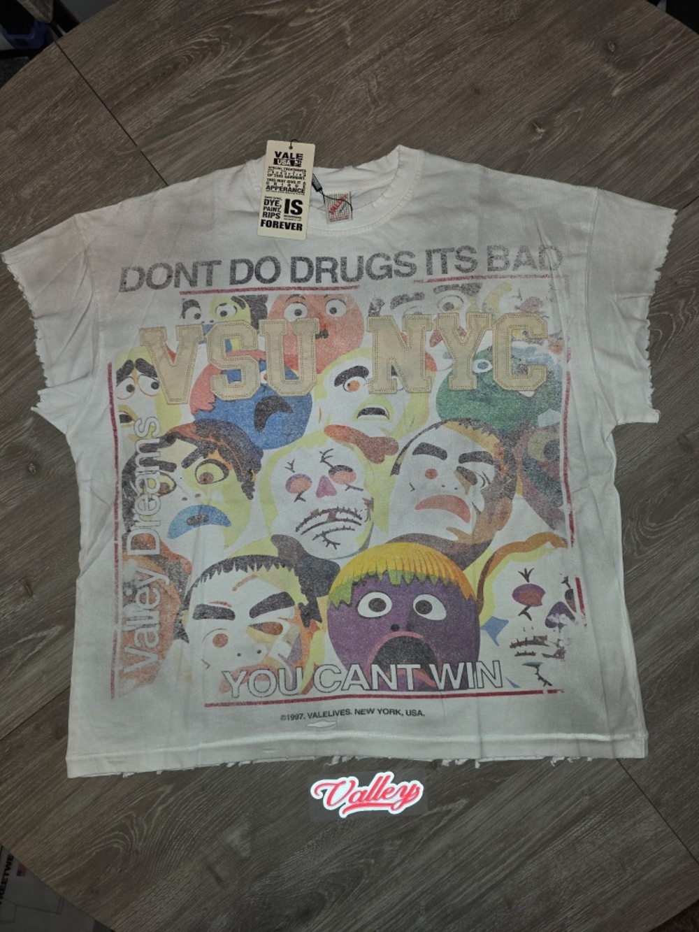 Valley forever NO DRUGS TANK WHITE (Authentic)